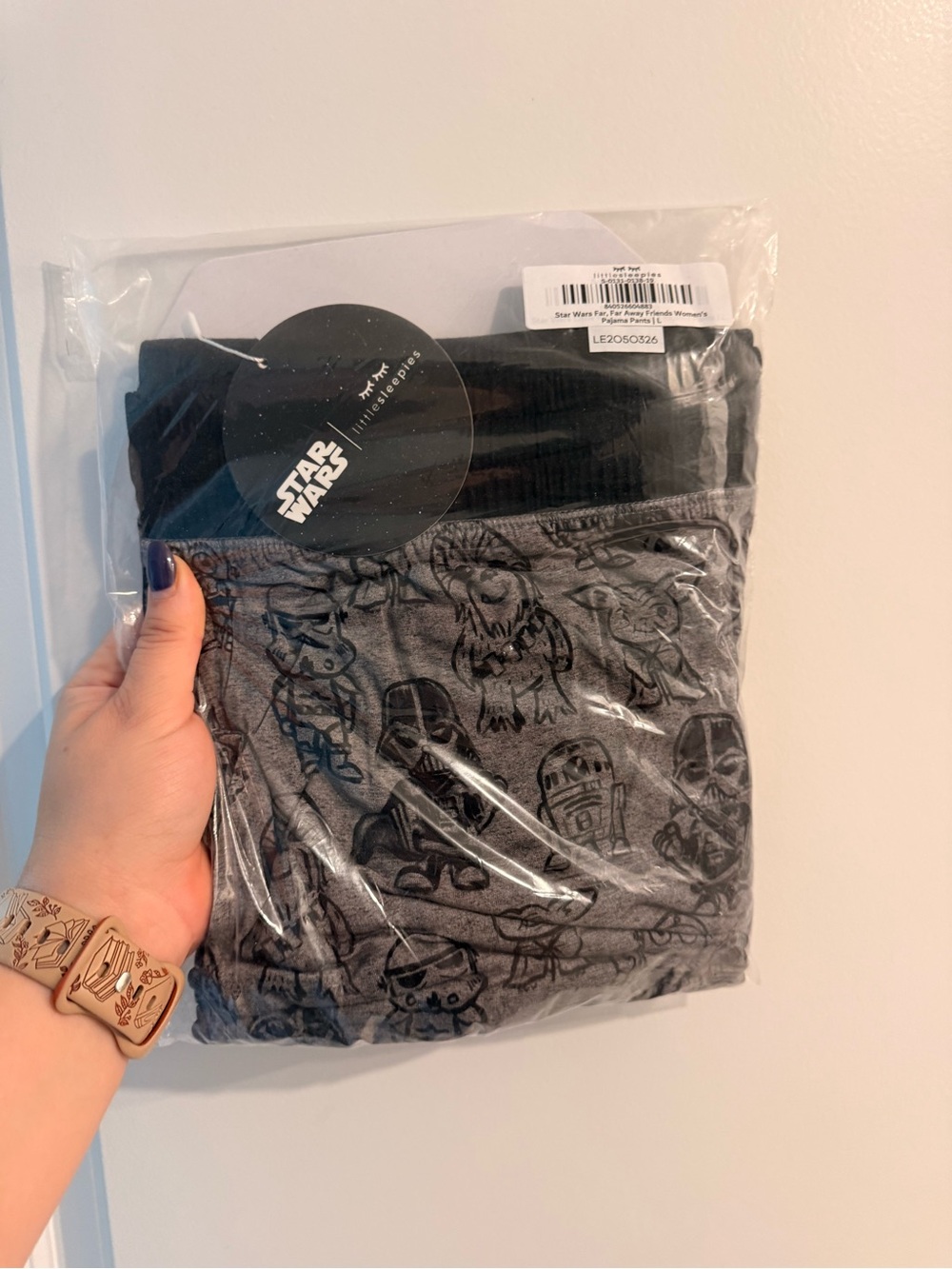 NWT Little Sleepies Star Wars Women’s Grey & Black Cotton Pajama Pants
